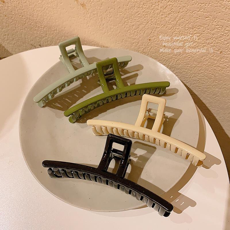 Versatile Korean Oversized Square Arc Hairpin Shark Clip