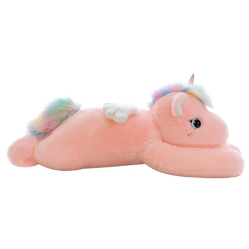Rainbow Unicorn Pony Girl Doll Children's Plush Toy Doll Sleeping with Pillow Birthday Gift