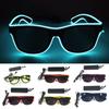 Plastic Sunglasses Neon Glow Party Sunglasses with Led Lights for Kids Adults Hop Photo Prop Bar Supplies Unisex Wire for Ktv