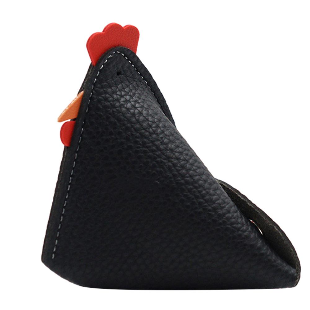 

PU Leather Rooster Shape Coin Purse cute Chicken Coin Purse with Buckles Headphone Bag Clutch Purse for Cash Keys чёрный
