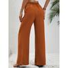 Women's Casual French Comfortable Straight Leg Wide Leg Pants with Pockets for Women