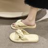 2025 New Women's Slippers Thick Sole Sandals Summer New Matsuda Versatile Fairy Style Anti Slip Soft Sole Beach Cross Slippers