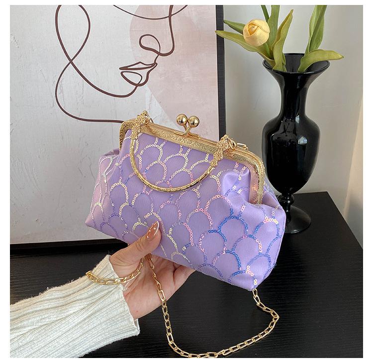 

Niche Textured bag Spring women s versatile box bag Work handbag with zipper dinner bag фиолетовый