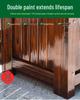 Carbonized Wood Flower Trough: Outdoor Anti-Corrosion Garden Planter Box for Balconies and Roads