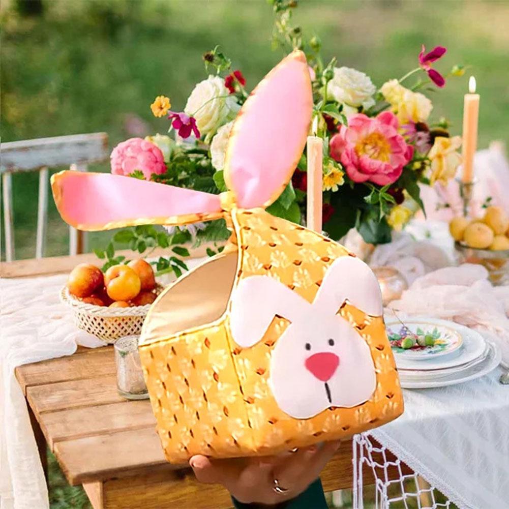 Easter Bunny Basket Template Practical Sewing Stencil For Easter Party Decor