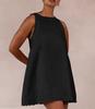 European Women's Sexy Solid Sleeveless Loose Tank Dress (2022)