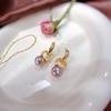 Natural freshwater pearl stud earrings women's niche design light luxury temperament earrings 2025 new silver needle earrings