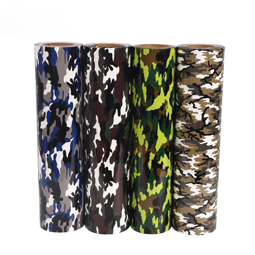 30cm*100cm Camouflage Heat Transfer Vinyl Lettering Film Iron On HTV Printing HTV Sticker Film for DIY Tshirt