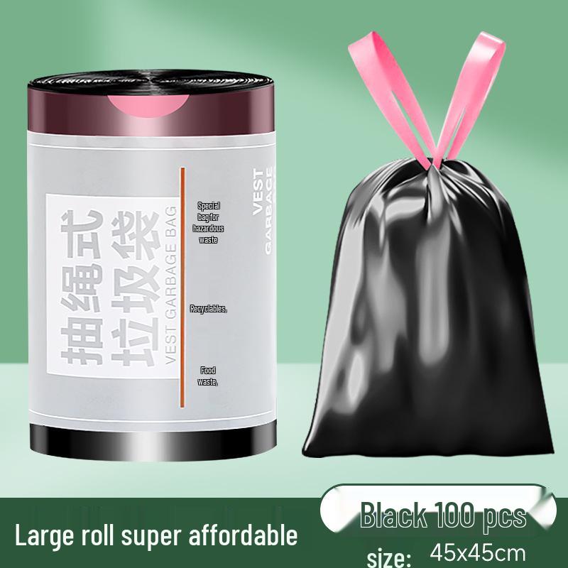 

100 Extra Large Thickened Drawstring Trash Bags for Kitchen & Bathroom