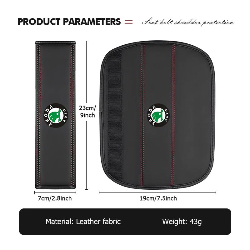 Car Seat Belt Cover Adjustable Safety Shoulder Pad Accessories For Skoda Octavia Superb RAPID FABIA KAMIQ KAROQ KODIAQ YETI