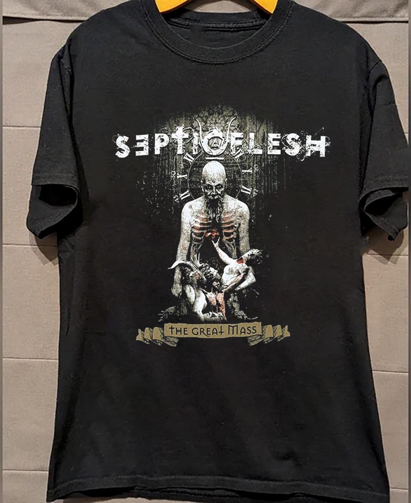 

Vintage Septicflesh the great mass T Shirt Black All Size Unisex T-Shirt XXXXL