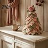 Creative Holiday Gift Ideas DIY Quilted 3D Christmas Tree Craft Kit for Beginners, Handmade Fabric Patchwork Handcrafted Decor Set Tabletop