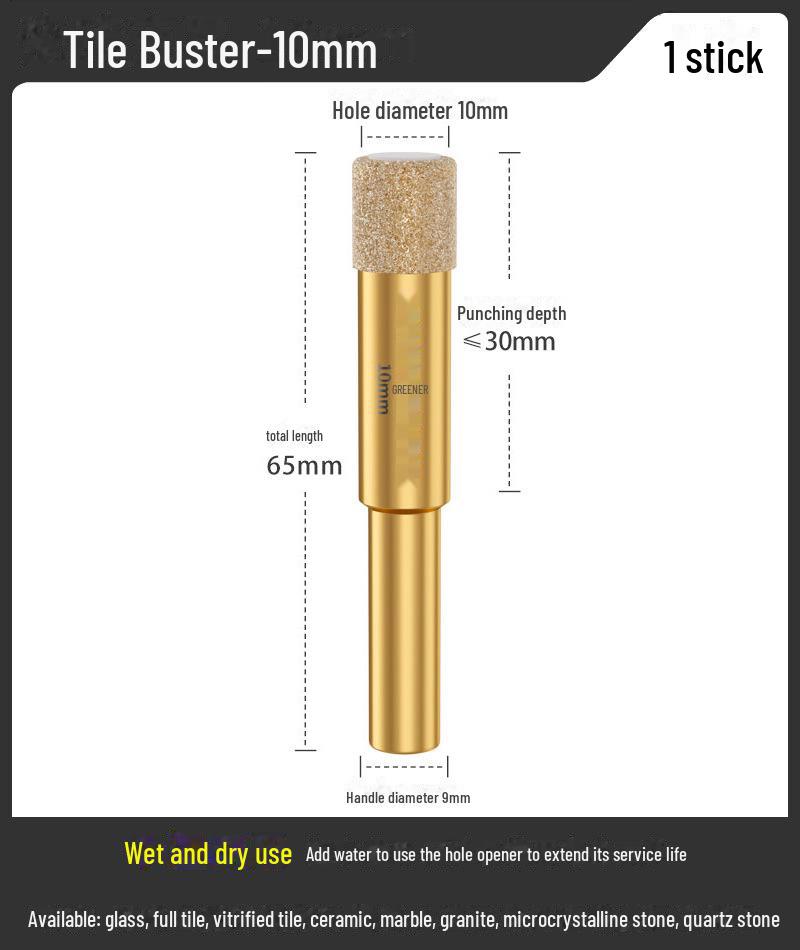 

Многоцелевой открыватель отверстий Green Forest для плитки, стекла и дерева.