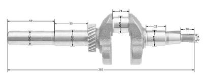 Kliková hřídel Loncin Lc1P65Fa Originální díl 130290109-0001