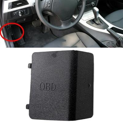 For BMW 3 Series E90 E91 E92 E93 LHD 51437147538 OBD Diagnostic Plug Cover Kick Panel Trim Cap Black OBDII Plug Trim Cover