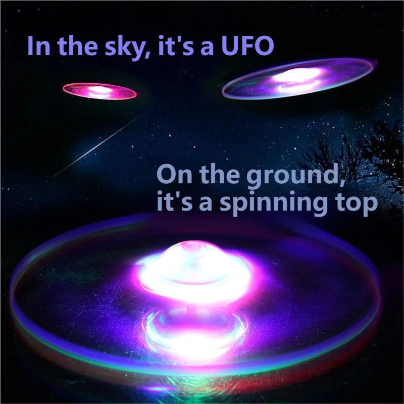 5PCS Kid Sports Pull Line Saucer Toys Children Outdoor Fun Rotating Flying Toy LED Light Processing Flash Flying Toy Home Decor