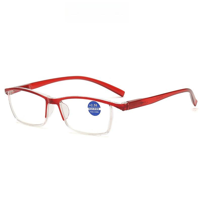 Gradient Color Reading Glasses Unisex Business Ultra-Light Frame Anti Blue Light Eyeglasses Computer Goggles