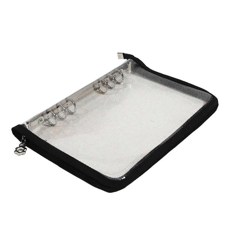 A5 6 Ring Binder Notebook with Zipper Pockets Photocard Holder Binder Sleeves Book Polaroid Small Card Photo Album