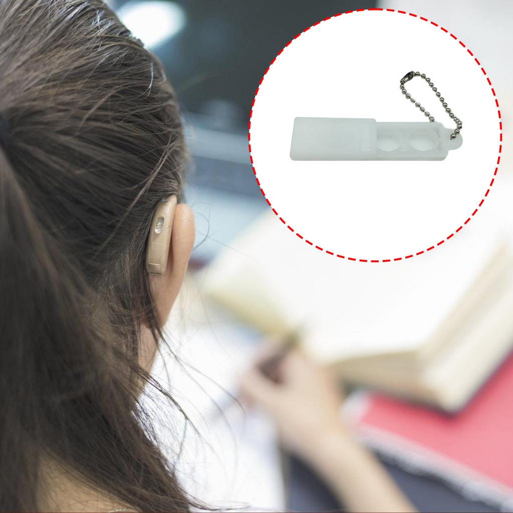 Portable Battery Carrying Case For Hearing Aid Cochlear Devices Dual Storage Compact PP Material Dustproof Design