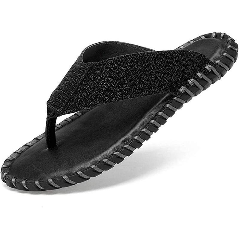 

Beach sandals, thong summer sandals, loungewear sandals, high quality leather flat sandals, anti-slip, sweat-absorbent and odor-resistant sandals,