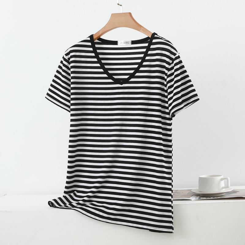 Women's Plus Size V-Neck Short Sleeve Casual T-Shirt - High Elastic, Loose Fit, Summer Top