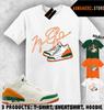 Tee Shirt Matching SoleFly X AJ 3 Miami To Match Sneaker MJ Shoelace 3s T Shirt