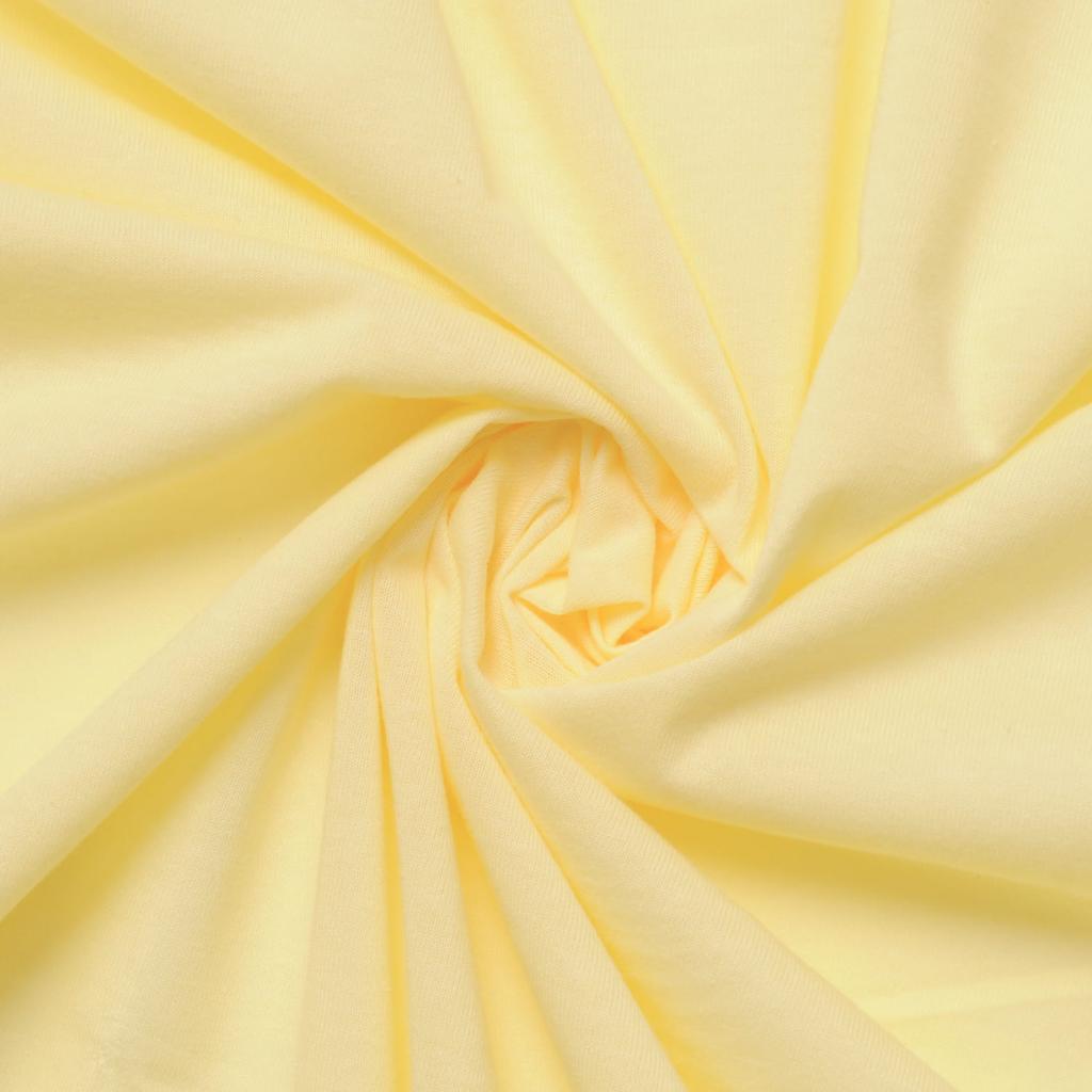 Jersey Fitted Sheet with Elastic 70x140x10 Premium Cream/yellow