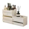 Stackable Multi-Layer Cosmetic Storage Box: High-End Skincare & Lipstick Organizer with Desktop Drawers