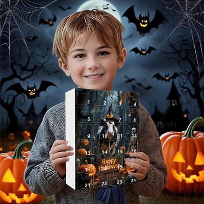 Halloween Advent Calendar 2025 24 Days Countdown Calendar with 24 Pcs Mini Dolls Collectible Figures for Boys Girls Teens Adults