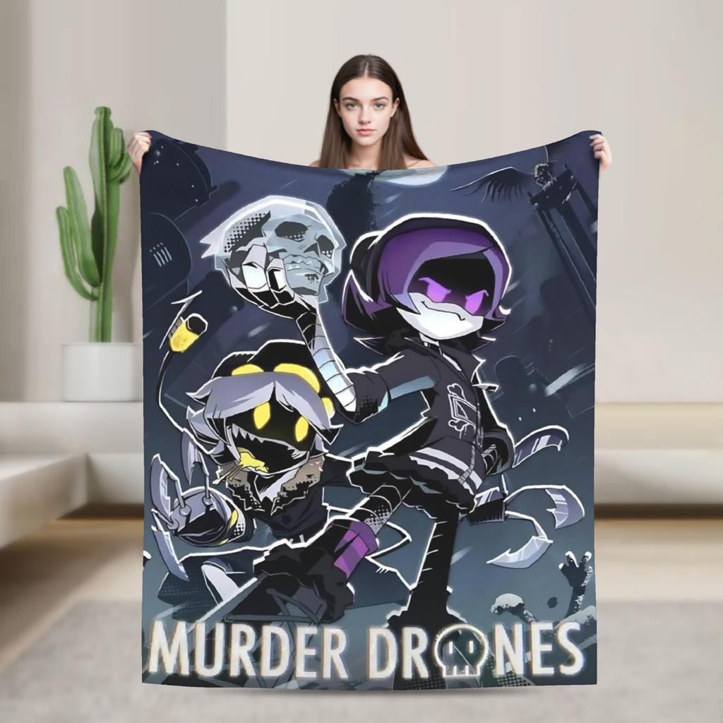 Murder Drones  Blanket Quality Super Soft  Bedding Throws Winter Children Home Decor Aesthetic Bedspread