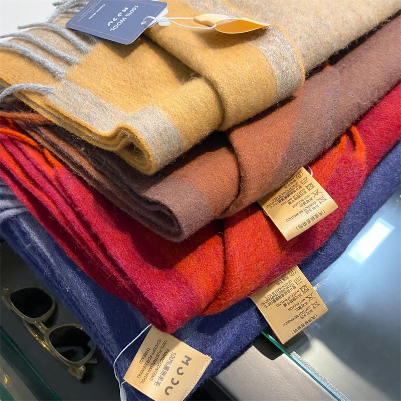 Selected 111wool scarf women's unisex winter new color matching warm scarf