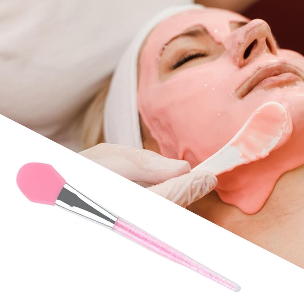 Makeup Face Masque Brush Wide Reusable Long Handle Silicone Masque Applicator Multi-Function Makeup Tool