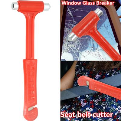 Car Self-Help Safety Hammer Emergency Escape Tool Fire Window Breaker Knock Glass Artifact Rescue Seat Belt Cutter Life Saving