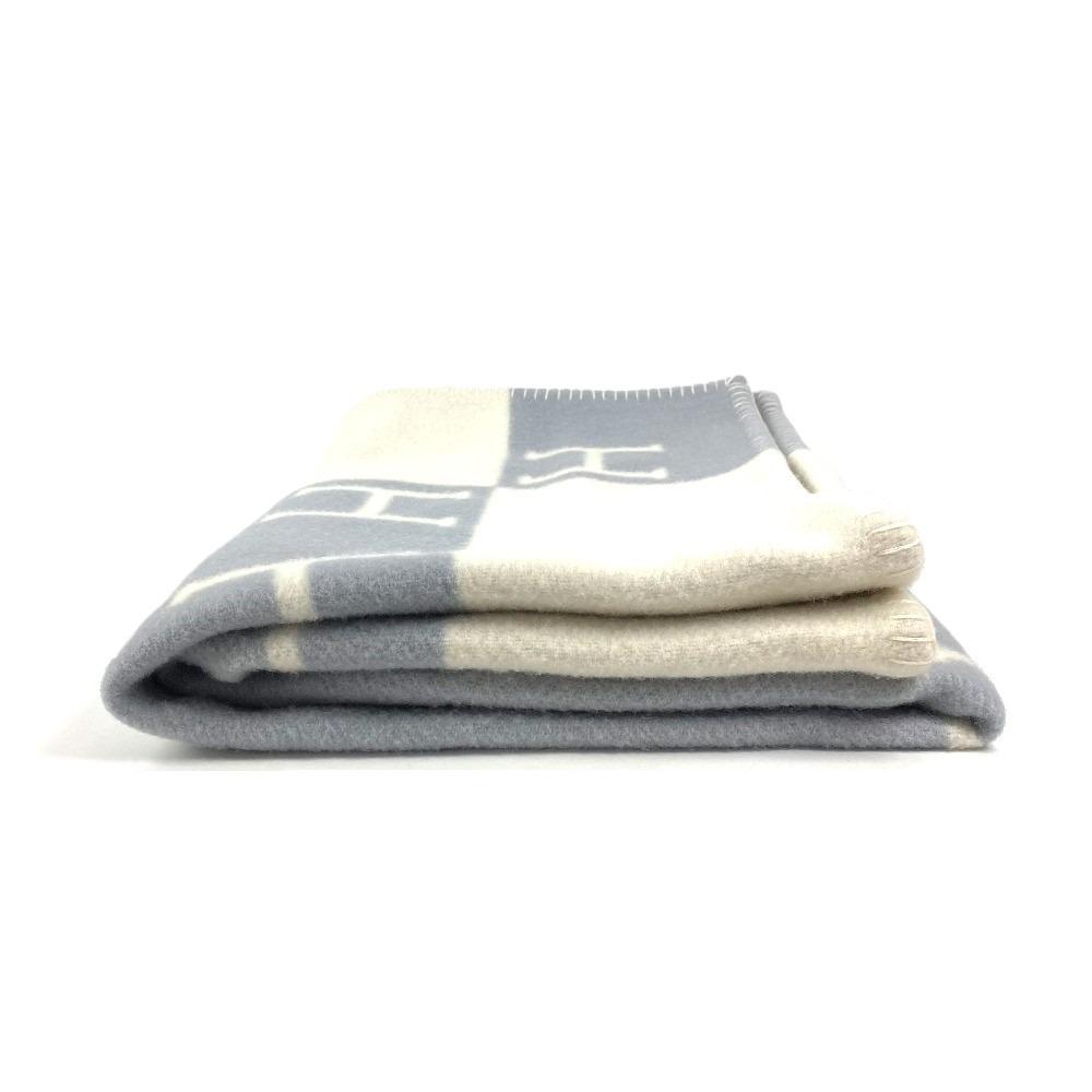 Hermes Avalon Plaid Logo Blanket Interior Throw Plaid Blanket