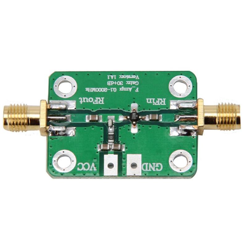 Amplificador de 21 dB M/ódulo amplificador de bajo ruido Alta linealidad Alta ganancia de banda ancha 0.01-4GHz para radio HAM RTL SDR LNA