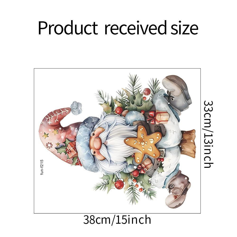 

Fun-f215 Санта-Клаус Звезды Зеленый Балкон Стекло Окно Книга Домашний Ландшафтный Дизайн Окна Наклейки 33*38CM/fun-f215 uv