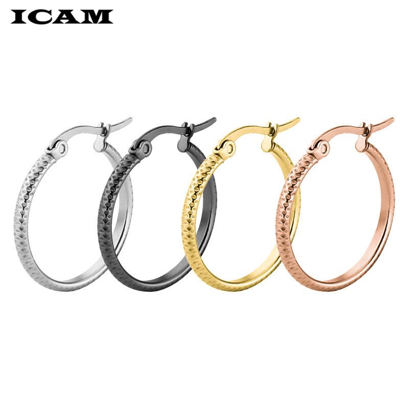 Golden Silver Black Color Hoop Earrings Simple Round Hollow Fashion Personalized Ear Jewelry Gift for Wedding Party Kupe