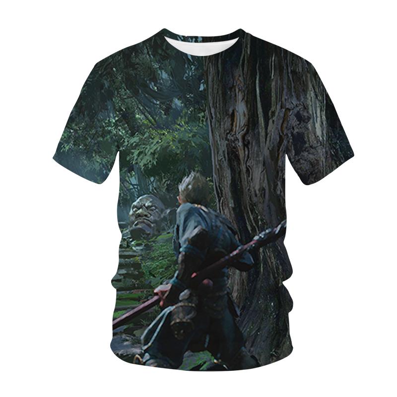 Rollenspiele Black Myth Wukong 3D-Druck T-Shirt 3D Mode Herren/Damen Kurzarm Streetwear Oversize Tees Tops Unisex T-Shirt