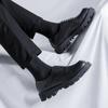 British Large Size Leather Shoes 45 Men'S Korean Version Black Trendy Shoes 46 Thick-Soled Low-Top Muffin Business Leather Shoes 15961-B