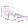 VidaXL Bed Frames with LED Lights, Upholstered Bed with Headboard, Single Bed, Adult Bedroom Bed, Modern, White Black 3213993