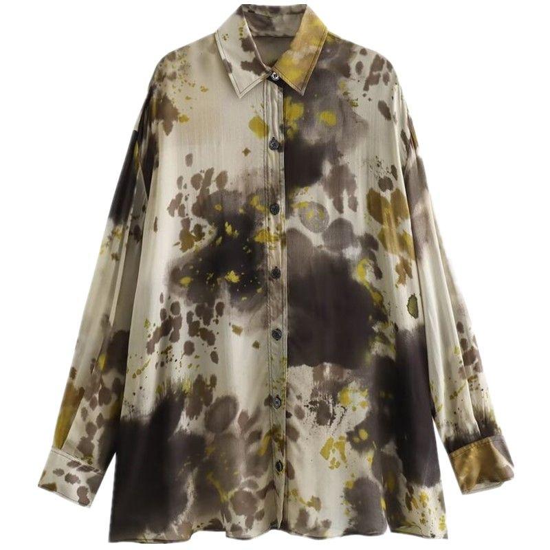 Fashion Style Winter New Women's Clothing Elegant Versatile Slimming Long Sleeves Print Loose Shirt 8993091 507
