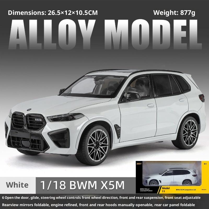 Officially Licensed 1:18 BMW X5M Alloy Car Model Pull-back Toy Vehicle Simulation Diecast Collection Miniature Voiture Boy Gift