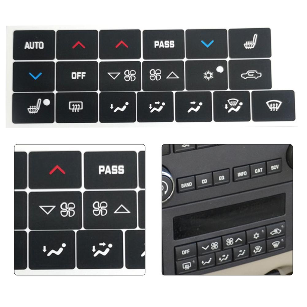 Brand New Sticker Interior 1pc A/C Black Decal Sticker High Grade Vinyl