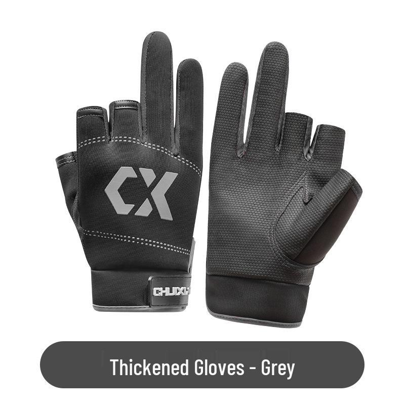 Men's Ultra-Thin Waterproof Fishing Gloves with Sun Protection, Anti-Prick Design, and Anti-Slip Three-Finger Cut for Summer Fly Fishing