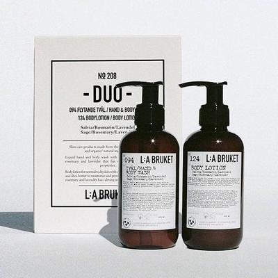 L:Sada BRUKET mýdlo na ruce a tělo + tělové mléko 190ml (šalvějová/růžová/levandulová)