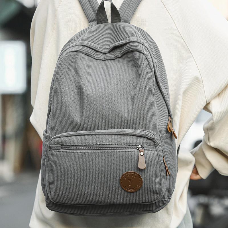 Schoolbag Lazy wind schoolbag female Korean version washed canvas high school college student junior high school student Japanese large capacity ins