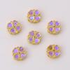 Copper Sand Gold Hollow Separated Bead Cherry Blossom Charm For DIY Jewelry Making Craft Accessories