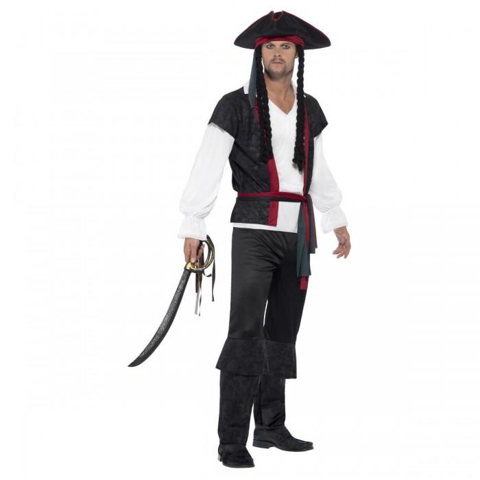Smiffys Mens Aye Aye Pirate Captain Costume Set