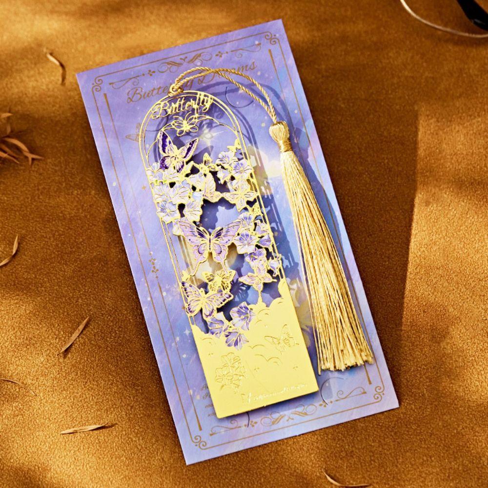 with Tassel Metal Hollow Bookmark Exquisite Reading Stationery Book Lovers