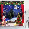 Cozy Christmas Scene Shower Curtain - Water-Resistant, Easy To Clean, Adds a Festive and Warm Touch To Your Bathroom Decor